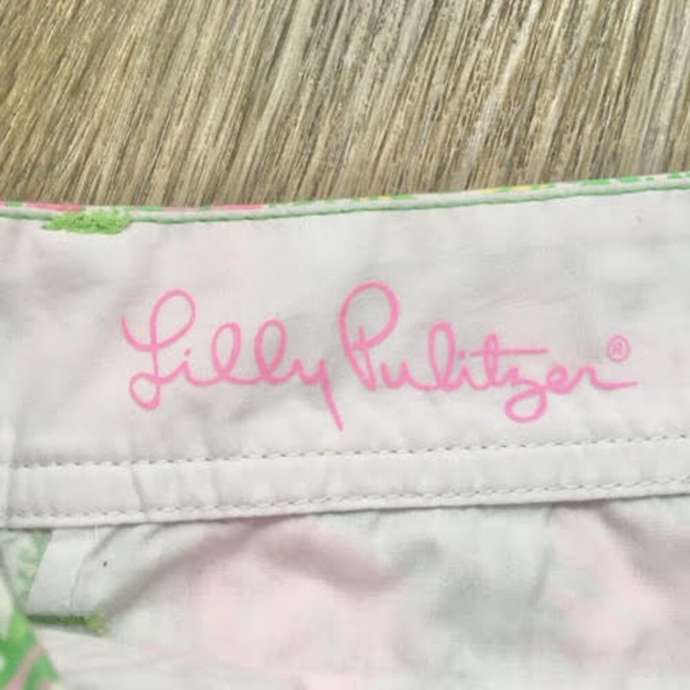 Lily Pulitzer Walsh Shorts Hot Wings Flamingos Size 2 - Picture 4 of 6